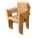 Teak Smith Lua Stacking Teak Patio Dining Chair Wood in Brown | 37.5 H x 23.5 W x 19 D in | Wayfair DCLua_6_AA