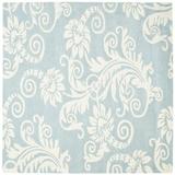 White 72 x 0.63 in Area Rug - Winston Porter Llenifer Floral Handmade Tufted Blue/Ivory Area Rug Viscose/Wool, Cotton | 72 W x 0.63 D in | Wayfair