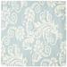 White 72 x 0.63 in Area Rug - Winston Porter Llenifer Floral Handmade Tufted Blue/Ivory Area Rug Viscose/Wool, Cotton | 72 W x 0.63 D in | Wayfair