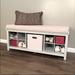 John Louis Home Wood Shoe Storage Bench Polyester/Wood/Solid Wood in Gray/White/Brown | 20 H x 44 W x 17 D in | Wayfair JLH-EB-G2