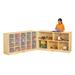 Jonti-Craft Folding 25 Compartment Cubby w/ Casters Wood in Brown | 29.5 H x 96 W x 15 D in | Wayfair 04230JC