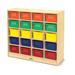 Jonti-Craft 20 Compartment Cubby w/ Wheels Wood in Brown/Yellow | 35.5 H x 38.5 W x 15 D in | Wayfair 0621JC