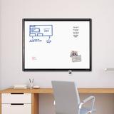 U Brands PINIT Dry Erase Aluminum Frame Wall Mounted Magnetic Glass Board Metal/Steel in White/Black | 47 H x 1 D in | Wayfair 3011U00-01