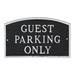 Montague Metal Products Inc. Guest Parking Only Statement Garden Plaque Metal | 10 H x 15 W x 0.25 D in | Wayfair SP-61S-W-BS