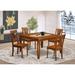 Alcott Hill® Teressa Butterfly Leaf Rubberwood Solid Wood Dining Set Wood in Brown | 30 H in | Wayfair 4773806E689C41D2A13E9043CE779EBB