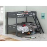 Isabelle & Max™ Littleton Bunk Bed w/ Built-in Ladder Wood in Gray | 64 H x 57.75 W x 79.25 D in | Wayfair 3D3C90176C4F47908419ABB756A1D425