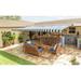 SunSetter Motorized XL Woven Acrylic Retractable Soffit Patio Awning Wood in Brown | 8 H x 168 W x 122 D in | Wayfair 514664SL