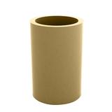 Vondom Cilindro - High Resin Pot Planter - Lacquered Resin/Plastic in Brown | 29.5 H x 19.75 W x 19.75 D in | Wayfair 40450F-BEIGE