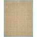 White 36 x 0.38 in Area Rug - Andover Mills™ Jeremy Bamboo Slat/Seagrass Natural/Teal Area Rug Bamboo Slat & Seagrass | 36 W x 0.38 D in | Wayfair