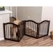 Tucker Murphy Pet™ Free Standing Pet Gate Wood (a more stylish option) in Black/Brown | 5 H x 23 W x 28 D in | Wayfair