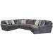 Gray Sectional - Red Barrel Studio® Sazur 164" Wide Symmetrical Corner Sectional Polyester | 38 H x 164 W x 64 D in | Wayfair