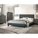 Red Barrel Studio® Ambani Upholstered Low Profile Platform Bed Upholstered in White | 36 H x 76 W x 89 D in | Wayfair