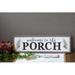 Gracie Oaks 3D Welcome to the Porch Wood Sign Wall Décor in Black/Brown/Gray | 14.12 H x 47.25 W x 1.6 D in | Wayfair