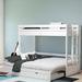 Viv + Rae™ Fern Rock Twin to King Extendable Daybed w/ Loft Bunk & 2 Storage Drawers Guest Bed Wood in White | 43 H x 44 W x 80 D in | Wayfair