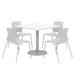 KFI Studios 36" L Square Manufactured Wood Breakroom Table & Chair Set Metal in White | 29 H in | Wayfair OLTFL36SQ-B1922-SL-D354-4-OL2700-P13