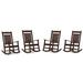 Sand & Stable™ Catelyn Outdoor Rocking Plastic Chair Plastic in Black/Brown | 35 H x 29 W x 35 D in | Wayfair CE899F4D55CF4F8D859FD87785C5E3EC