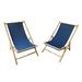 Rosecliff Heights Hyland Folding Beach Chair Solid Wood in Blue | 33.1 H x 24.4 W x 37 D in | Wayfair 6D0790E72DC048129E154135CE13CB01