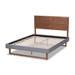 Foundry Select Platform Bed Wood & /Upholstered/Polyester in Gray/Brown | 58.3 H x 79.5 W x 83.4 D in | Wayfair 50BB2F40FE374FBCA3C2797FB0503FB3