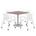 KFI Studios 36" L Square Manufactured Wood Breakroom Table & Chair Set Metal in Brown/Gray | 29 H in | Wayfair