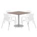KFI Studios 36" L Square Manufactured Wood Breakroom Table & Chair Set Metal in Brown/Gray/White | 29 H in | Wayfair