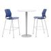 KFI Studios 30" L Round Manufactured Wood Breakroom Table & Chair Set Metal in White | 29 H in | Wayfair OLTFL30RD-B1922-SL-41-D354-2-OL2700BR-P03