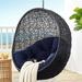 Encase Sunbrella Fabric Swing Outdoor Patio Lounge Chair Without Stand by Modway Sunbrella® in Black | 125.5 H x 37 W x 43.5 D in | Wayfair