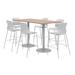 KFI Studios 72" L Rectangular Manufactured Wood Breakroom Table & Chair Set Metal in Brown/Gray | 41 H in | Wayfair