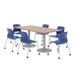 KFI Studios 72" L Rectangular Manufactured Wood Breakroom Table & Chair Set Metal in Brown/Gray | 29 H in | Wayfair