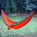 Arlmont & Co. Woodson Portable Nylon Camping Hammock in Orange/Red/Gray | 126 H x 79 W x 126 D in | Wayfair 248375