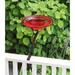 Union Rustic 12 Inch Crackle Birdbath w/ Rail Mount Bracket Glass in Red | 13.75 H x 18.5 W x 12.5 D in | Wayfair CGB-09R-RM