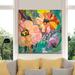 Viv + Rae™ Kulick 'Bold Blooms IV' Painting Canvas/Metal in Green/Orange | 40 H x 40 W in | Wayfair 6F59696E191F4D6F8779E2CBE97FF78D