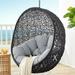 Encase Sunbrella Fabric Swing Outdoor Patio Lounge Chair Without Stand by Modway Sunbrella® in Black | 125.5 H x 37 W x 43.5 D in | Wayfair