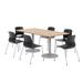 KFI Studios 72" L Rectangular Manufactured Wood Breakroom Table & Chair Set Metal in Brown/Gray | 29 H in | Wayfair