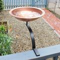 Union Rustic Hammered Solid Copper Birdbath w/ Rail Mount Bracket Metal/Copper in Brown/Yellow | 13.25 H x 18.25 W x 13.25 D in | Wayfair