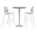 KFI Studios 30" L Round Manufactured Wood Breakroom Table & Chair Set Metal in Brown/Gray | 29 H in | Wayfair