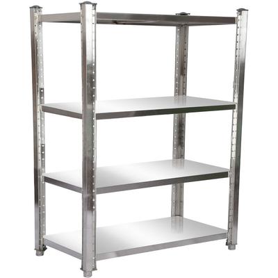 Wiltec - Edelstahlregal 150x50x155cm mit 4 höhenverstellbaren Böden für den Gastronomiebereich Image