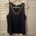 American Eagle Outfitters Tops | American Eagle V-Neck Tank With Beaded Neckline | Color: Blue | Size: M