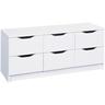 Jenny - Commode 6 Tiroirs Coloris Blanc