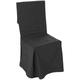 Homemaison - Housse de chaise unie à faux plis Gris Foncé h 85 cm - Gris Foncé