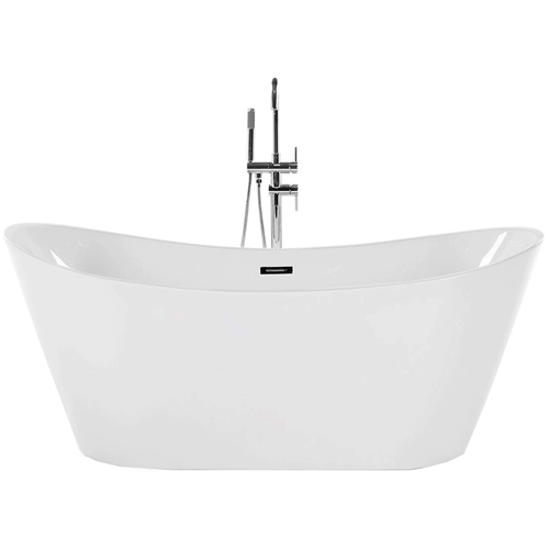 Freistehende Badewanne Weiß Sanitäracryl Oval 180 x 78 cm Modern