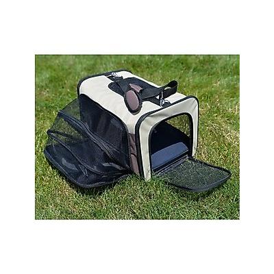 Armarkat Soft-Sided Travel Dog & Cat Carrier Bag, Beige & Chocolate