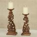 JaKayla Candleholders Burnished Gold Set of Two, Set of Two, Burnished Gold