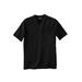 Men's Big & Tall Shrink-Less™ Lightweight V-Neck Pocket T-Shirt by KingSize in Black (Size 5XL)