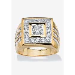 Men's Big & Tall Square Ring by PalmBeach Jewelry in Gold (Size 15)