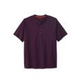 Men's Big & Tall Boulder Creek® Heavyweight Short-Sleeve Henley Shirt by Boulder Creek in Deep Purple (Size 9XL)