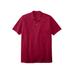 Men's Big & Tall Longer-Length Shrink-Less™ Piqué Polo Shirt by KingSize in Rich Burgundy (Size L)