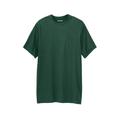 Men's Big & Tall Shrink-Less™ Lightweight Longer-Length Crewneck Pocket T-Shirt by KingSize in Hunter (Size 3XL)