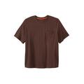 Men's Big & Tall Boulder Creek® Heavyweight Crewneck Pocket T-Shirt by Boulder Creek in Dark Brown (Size 9XL)