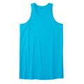 Men's Big & Tall Shrink-Less™ Lightweight Longer-Length Tank by KingSize in Electric Turquoise (Size 5XL) Shirt