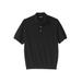 Men's Big & Tall Banded Bottom Pocket Shrink-Less™ Piqué Polo Shirt by KingSize in Black (Size L)